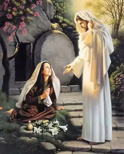 Jesus Appears to Mary Magdalene relief and bas relief