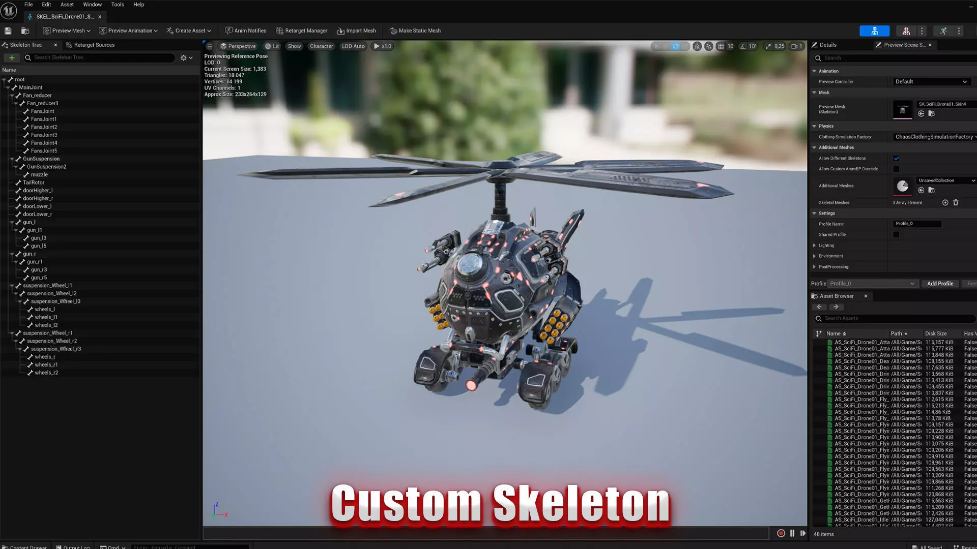 Sci-Fi Drone 01 Low-poly 3D model_7