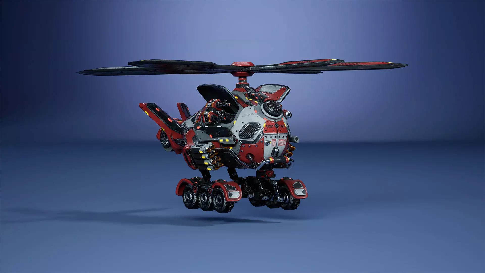 Sci-Fi Drone 01 Low-poly 3D model_14