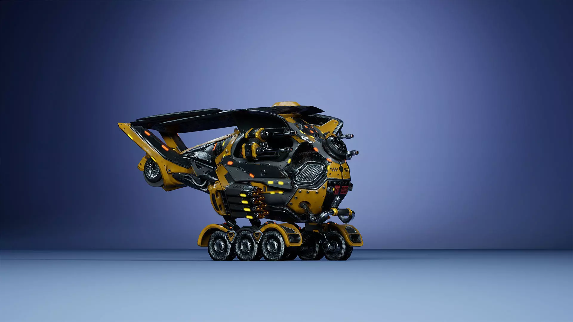 Sci-Fi Drone 01 Low-poly 3D model_9