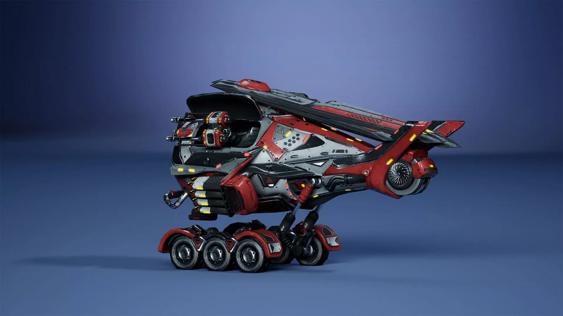 Sci-Fi Drone 01 Low-poly 3D model_12