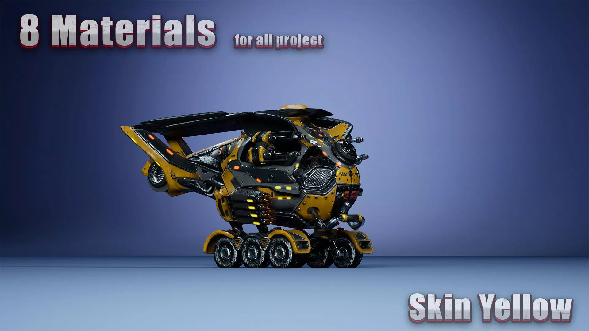 Sci-Fi Drone 01 Low-poly 3D model_5