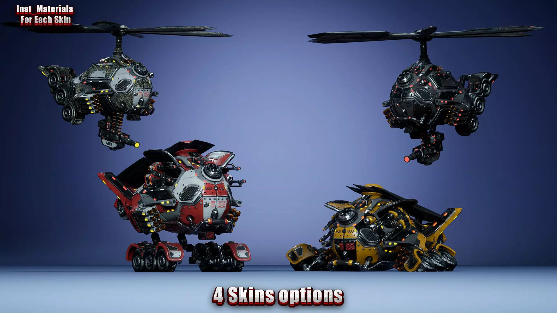 Sci-Fi Drone 01 Low-poly 3D model_2