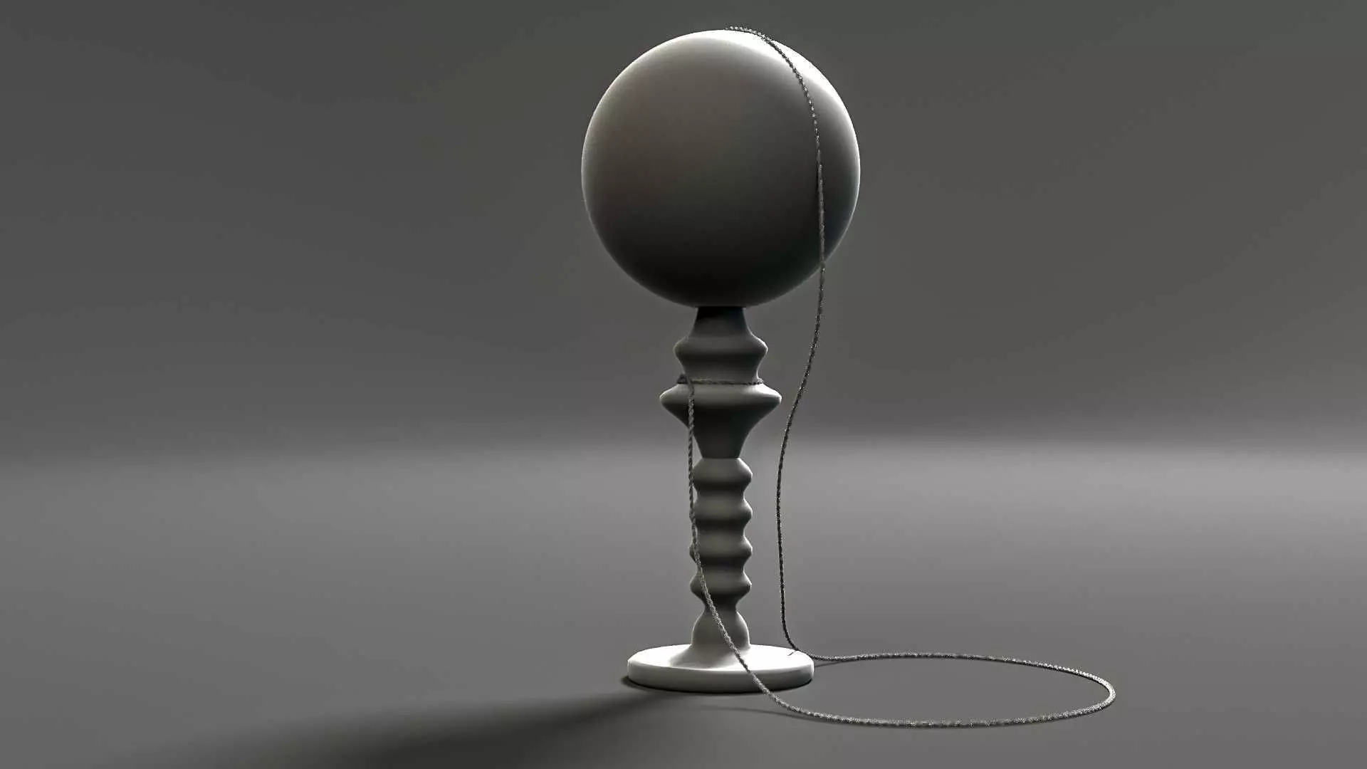 Vintage Cup-and-Ball Toy 3D model_10
