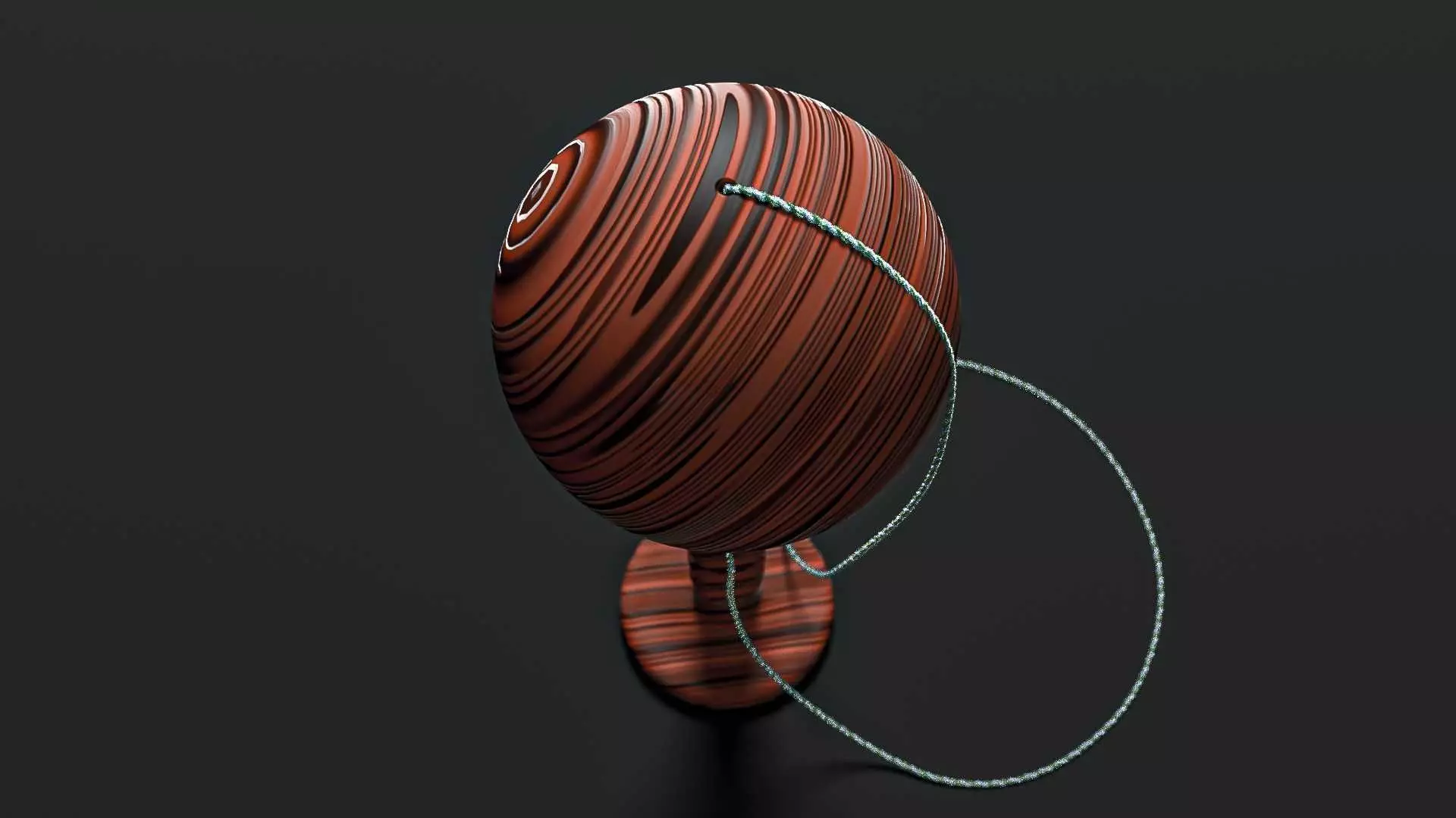 Vintage Cup-and-Ball Toy 3D model_4