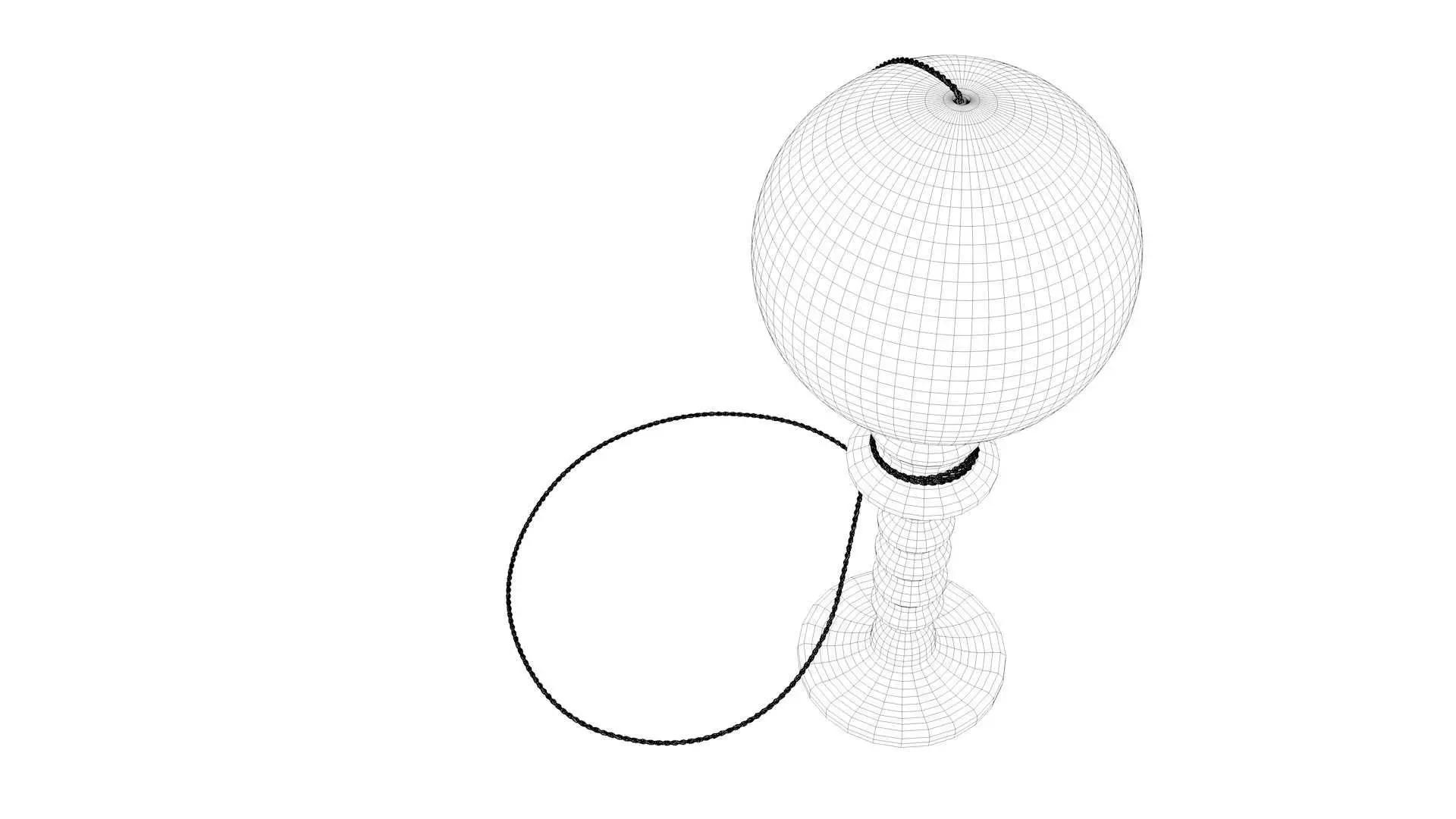 Vintage Cup-and-Ball Toy 3D model_29