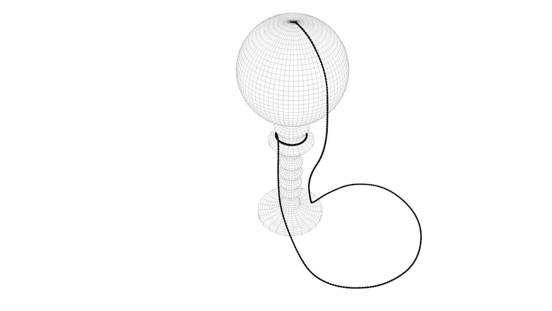 Vintage Cup-and-Ball Toy 3D model_21