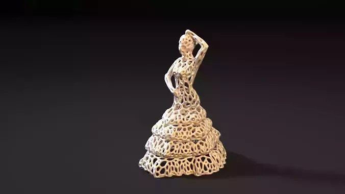 A figurine of a dancing woman
