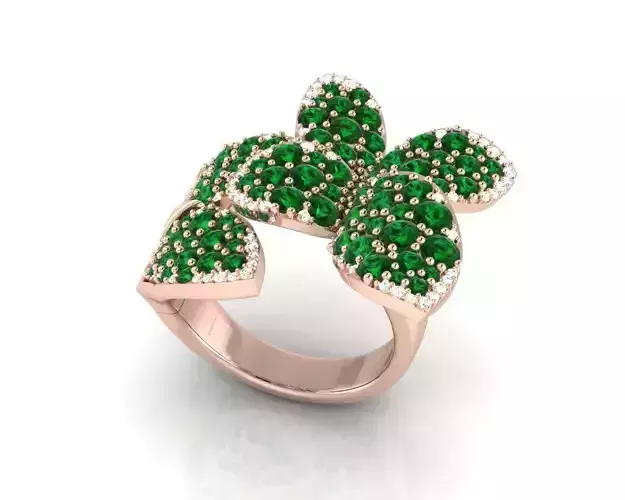 Six leaves ring Pasqual Bruni style