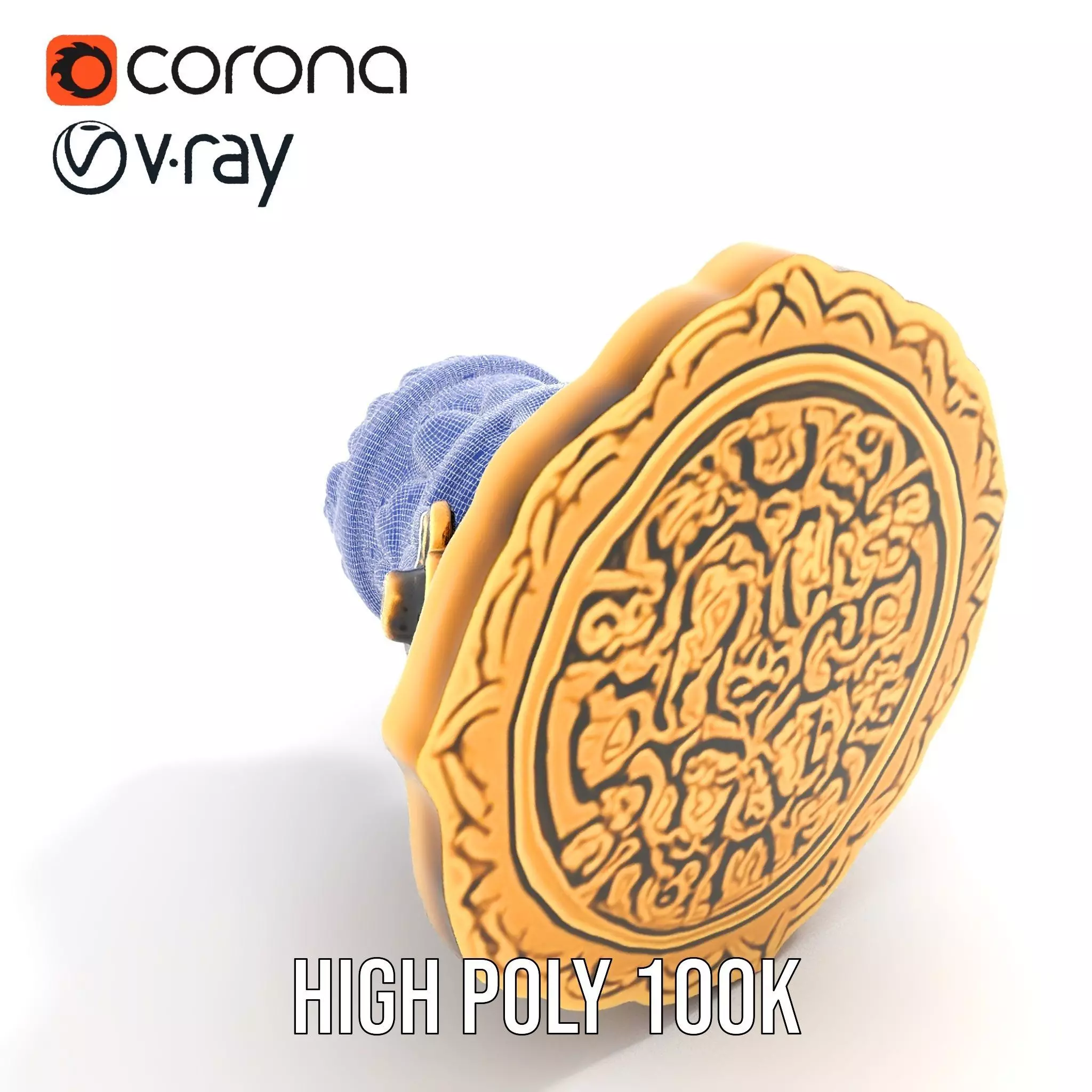 Ornate Gold Door Knob model pack Low-poly 3D model_20