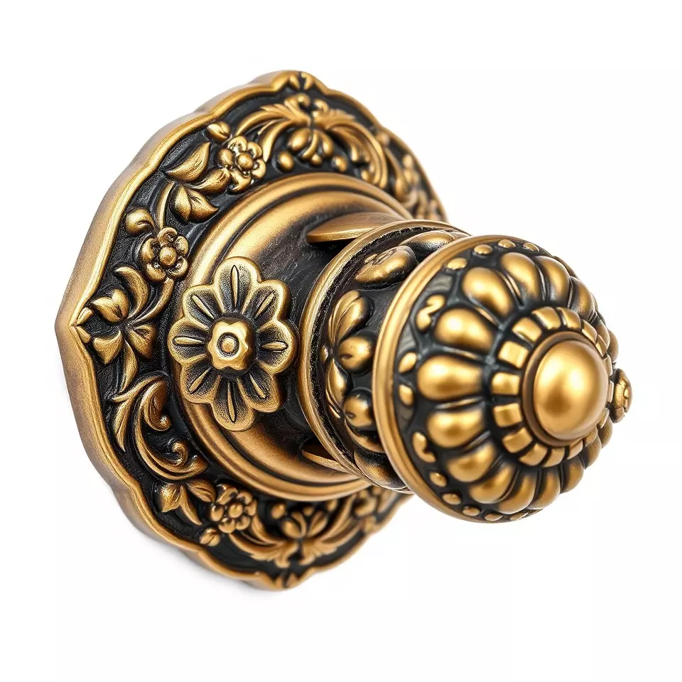 Ornate Gold Door Knob model pack Low-poly 3D model_3