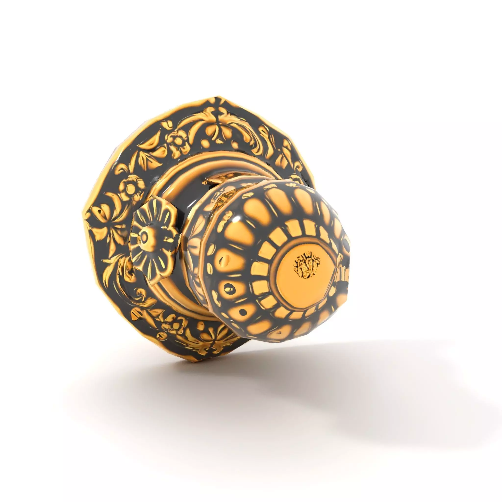 Ornate Gold Door Knob model pack Low-poly 3D model_8