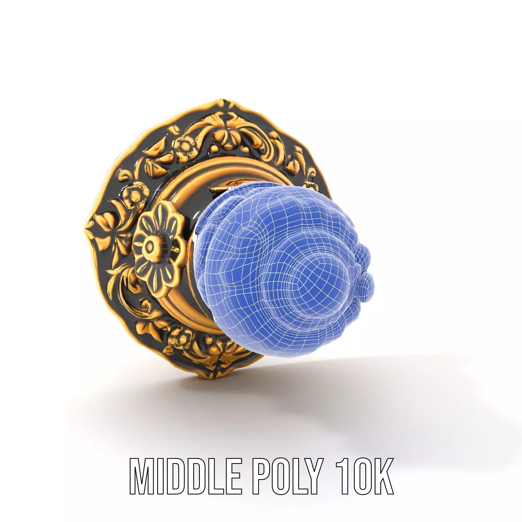 Ornate Gold Door Knob model pack Low-poly 3D model_30