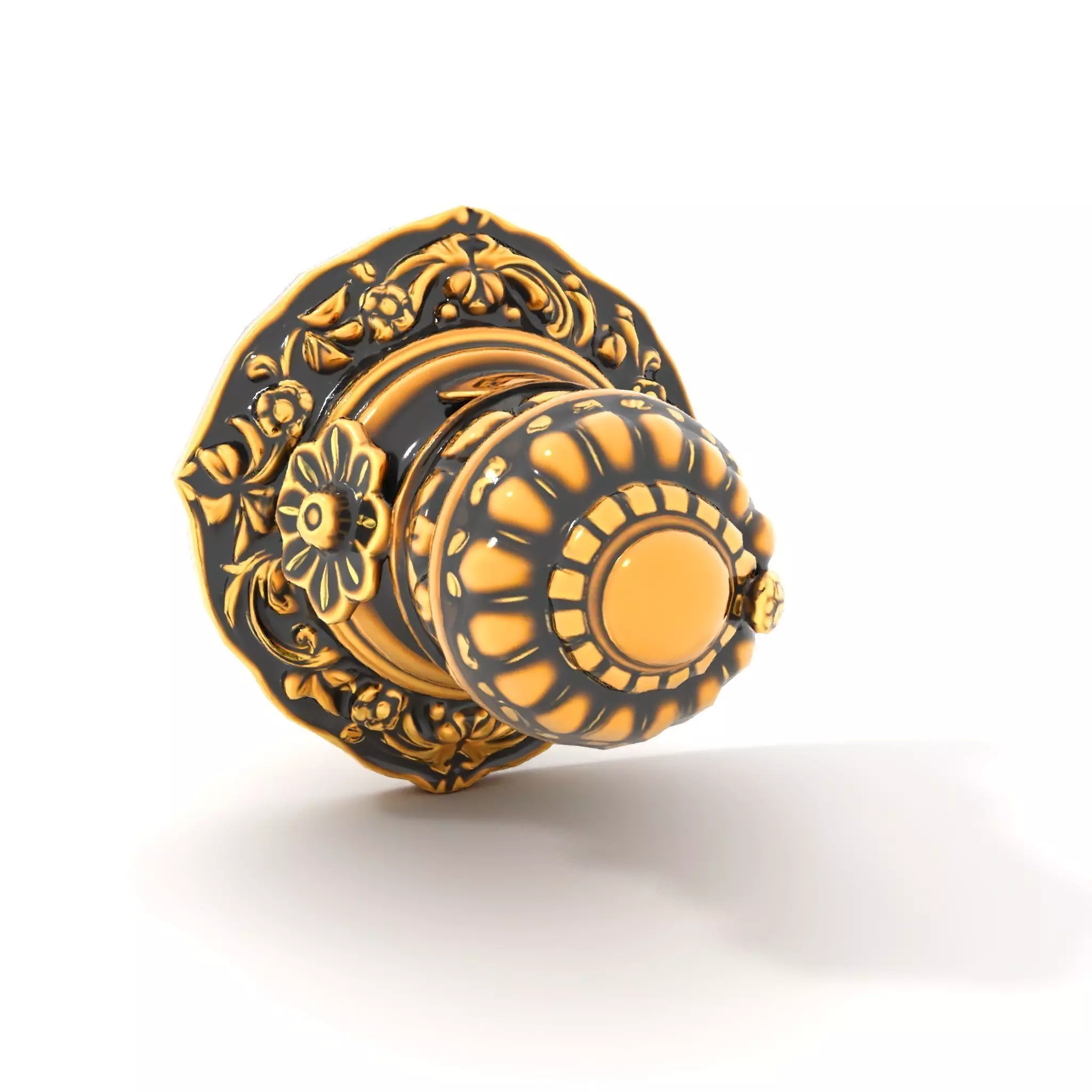Ornate Gold Door Knob model pack Low-poly 3D model_7