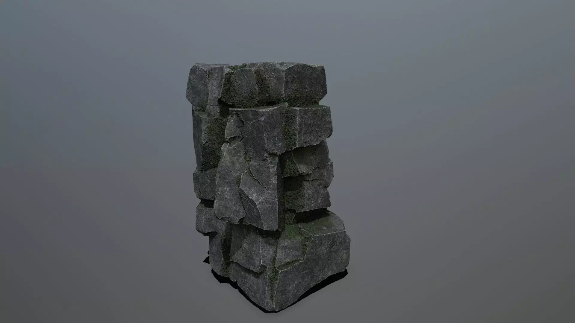 cliff rocks Low-poly 3D model_12