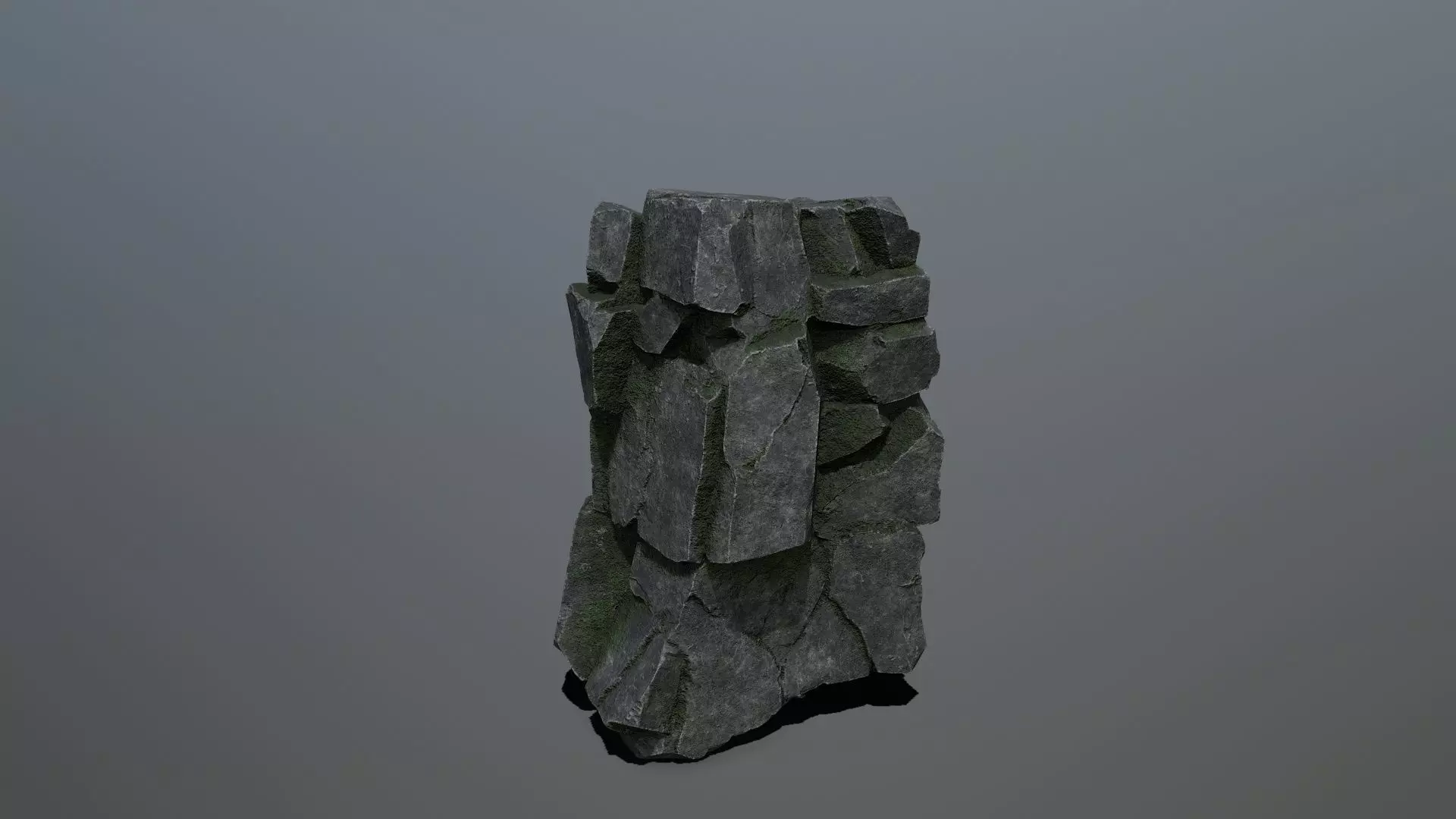 cliff rocks Low-poly 3D model_11
