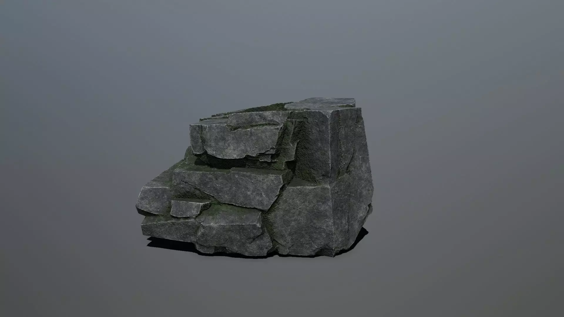 cliff rocks Low-poly 3D model_10