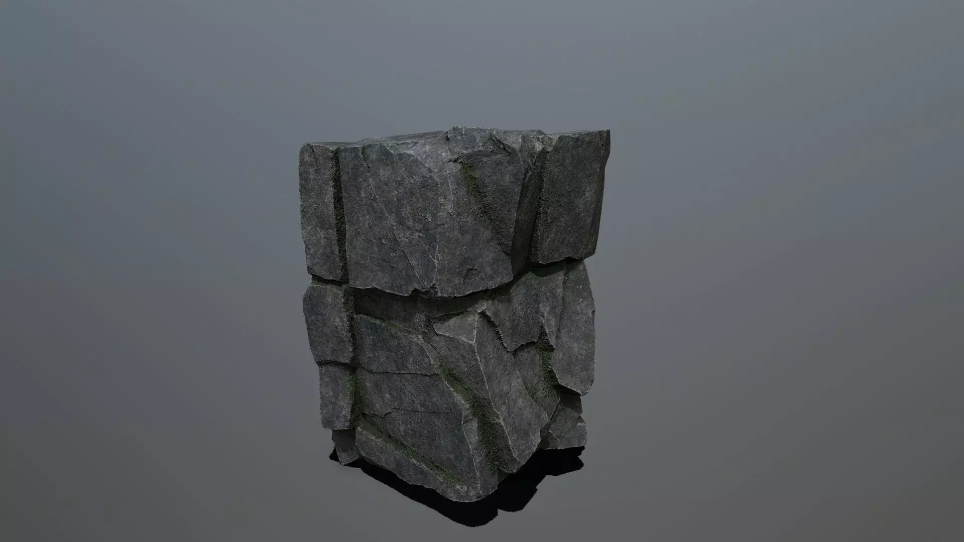 cliff rocks Low-poly 3D model_9