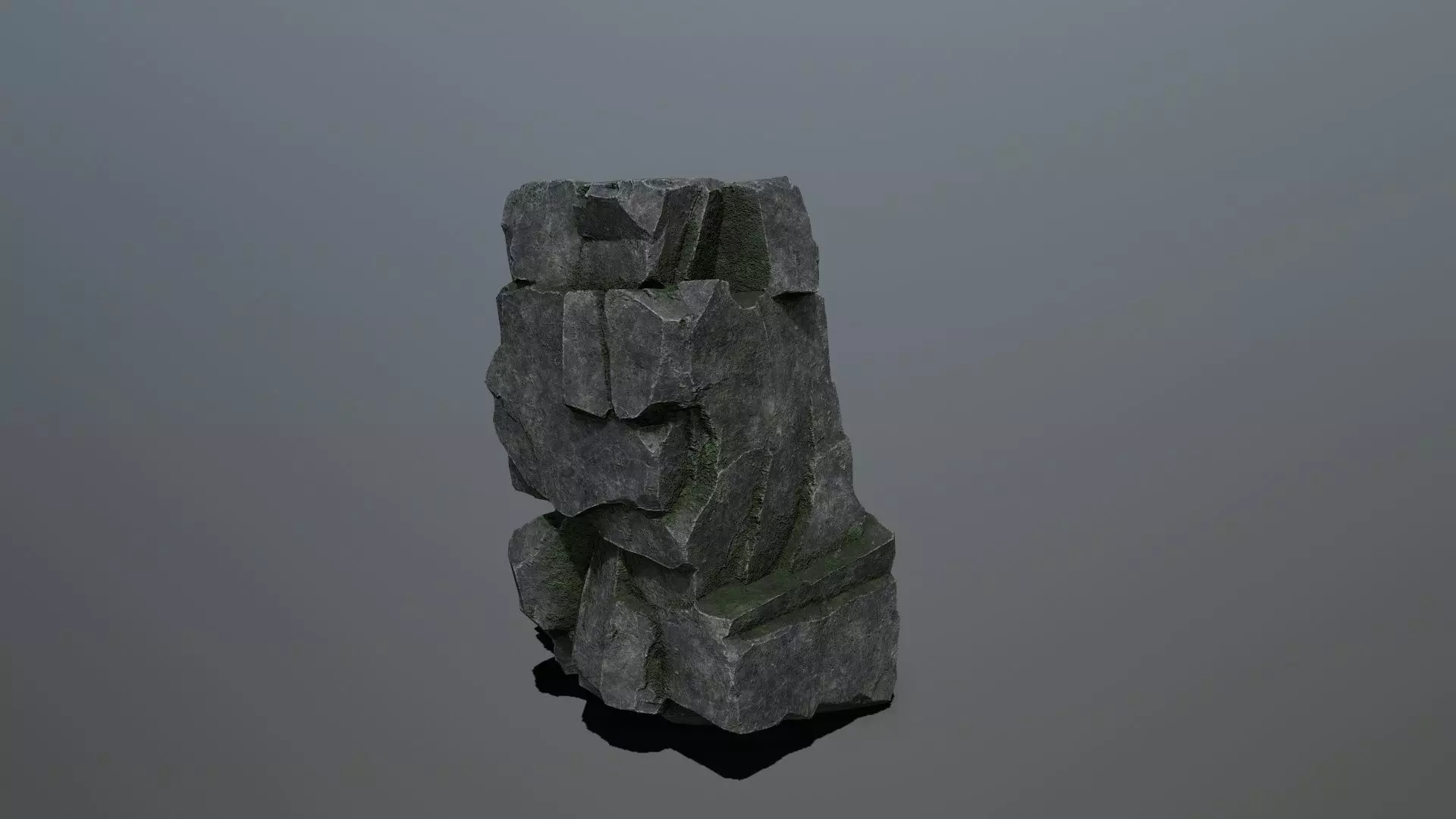 cliff rocks Low-poly 3D model_13