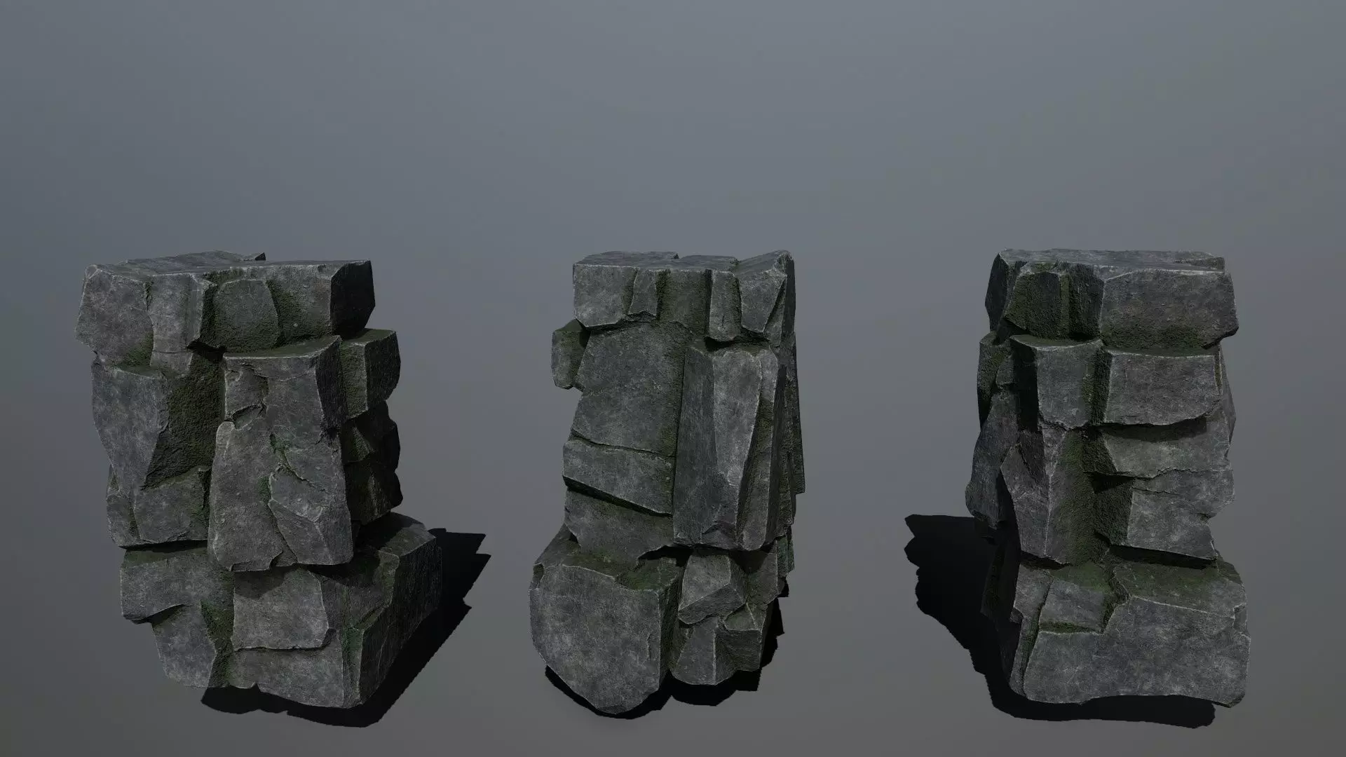 cliff rocks Low-poly 3D model_5