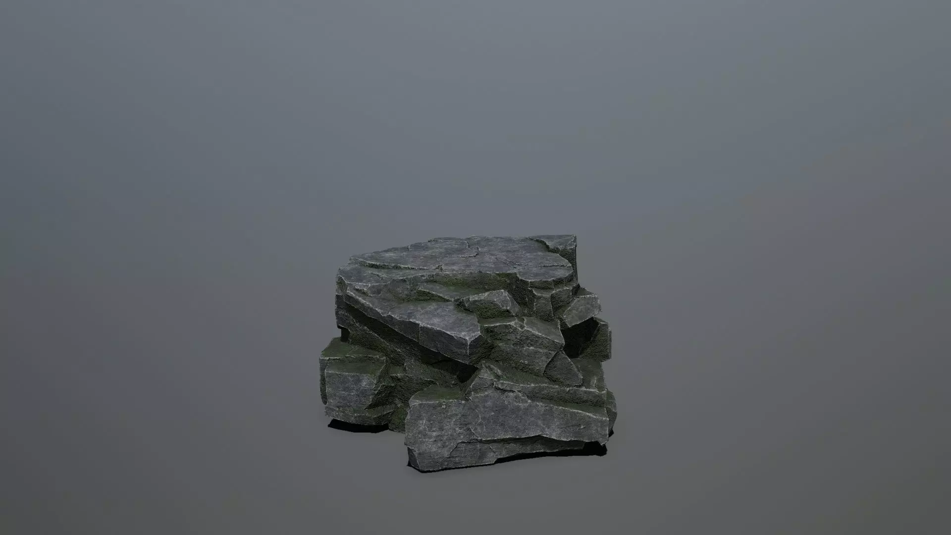 cliff rocks Low-poly 3D model_14