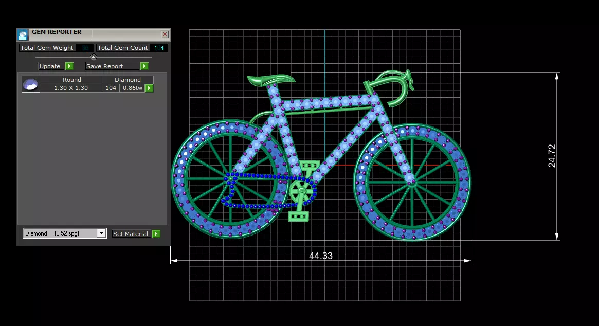 cycle pendent 3D print model_0