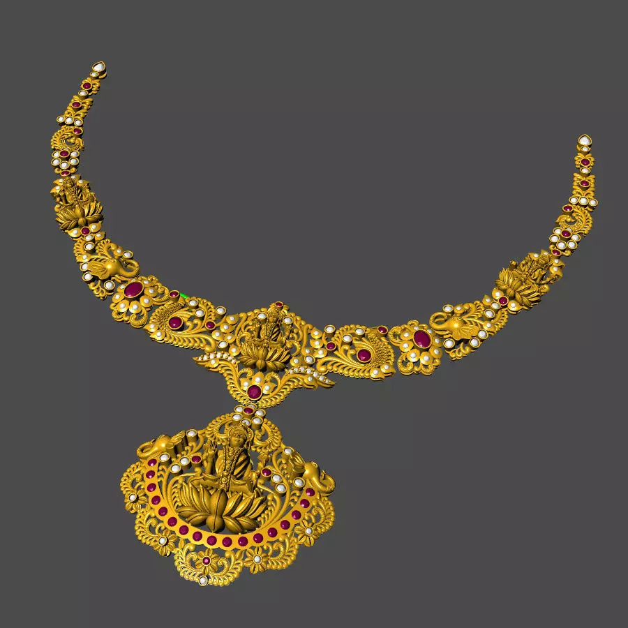 GOLD NECKLACES 3D print model_1