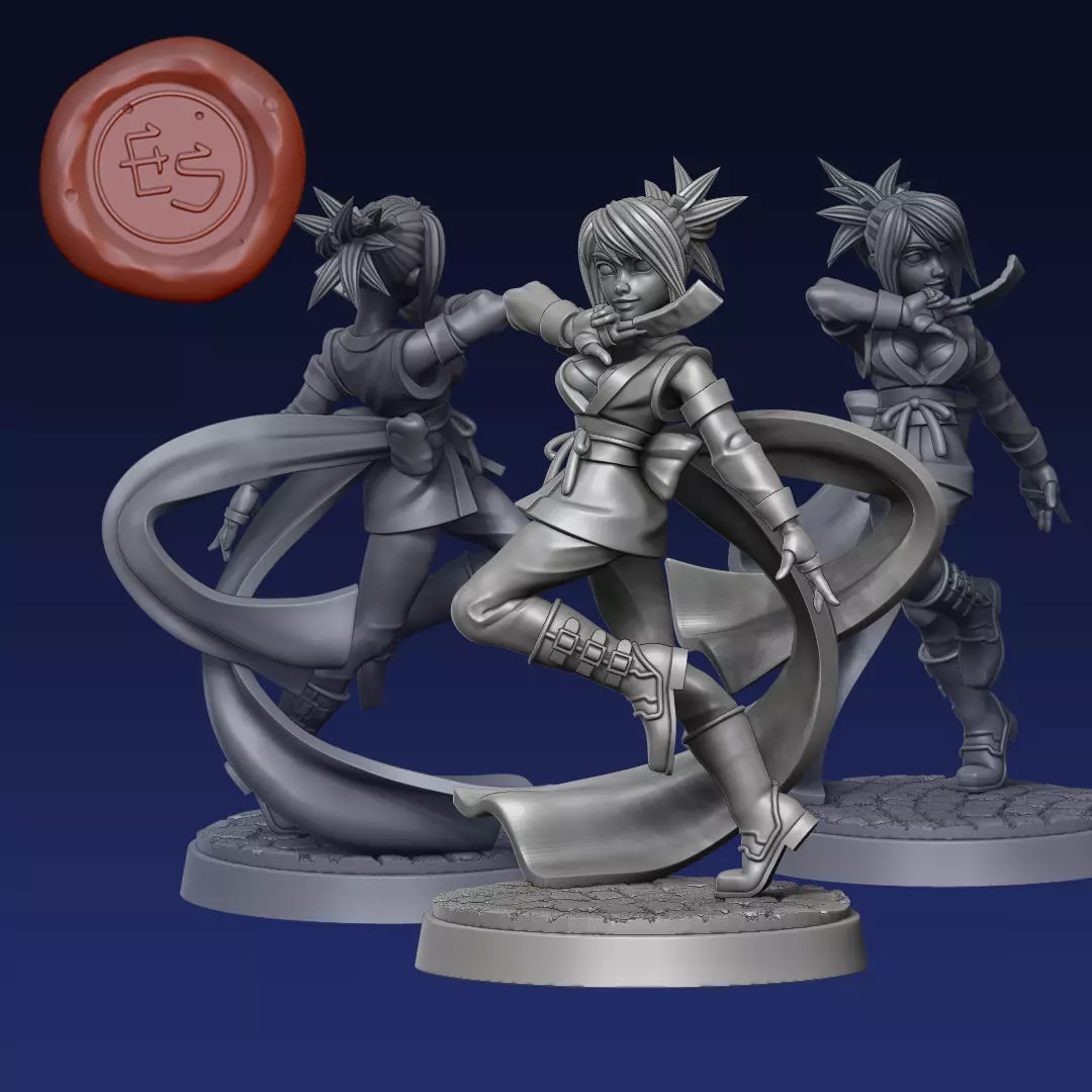Sheena Fujibayashi - Tales of Symphonia - 32mm Miniature 3D print model