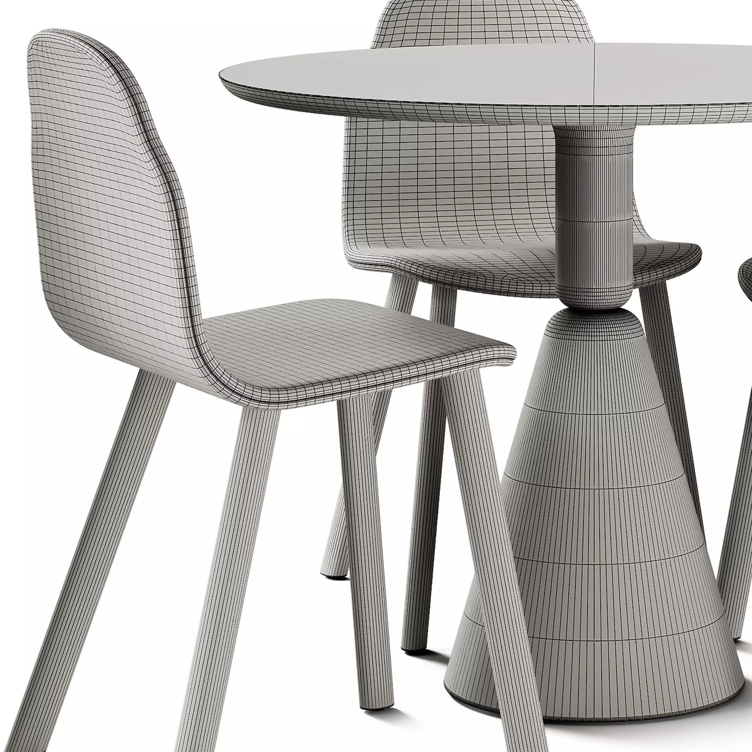 Sancal Pion Fresno Table and Boby Fabric Chair 3D model_9