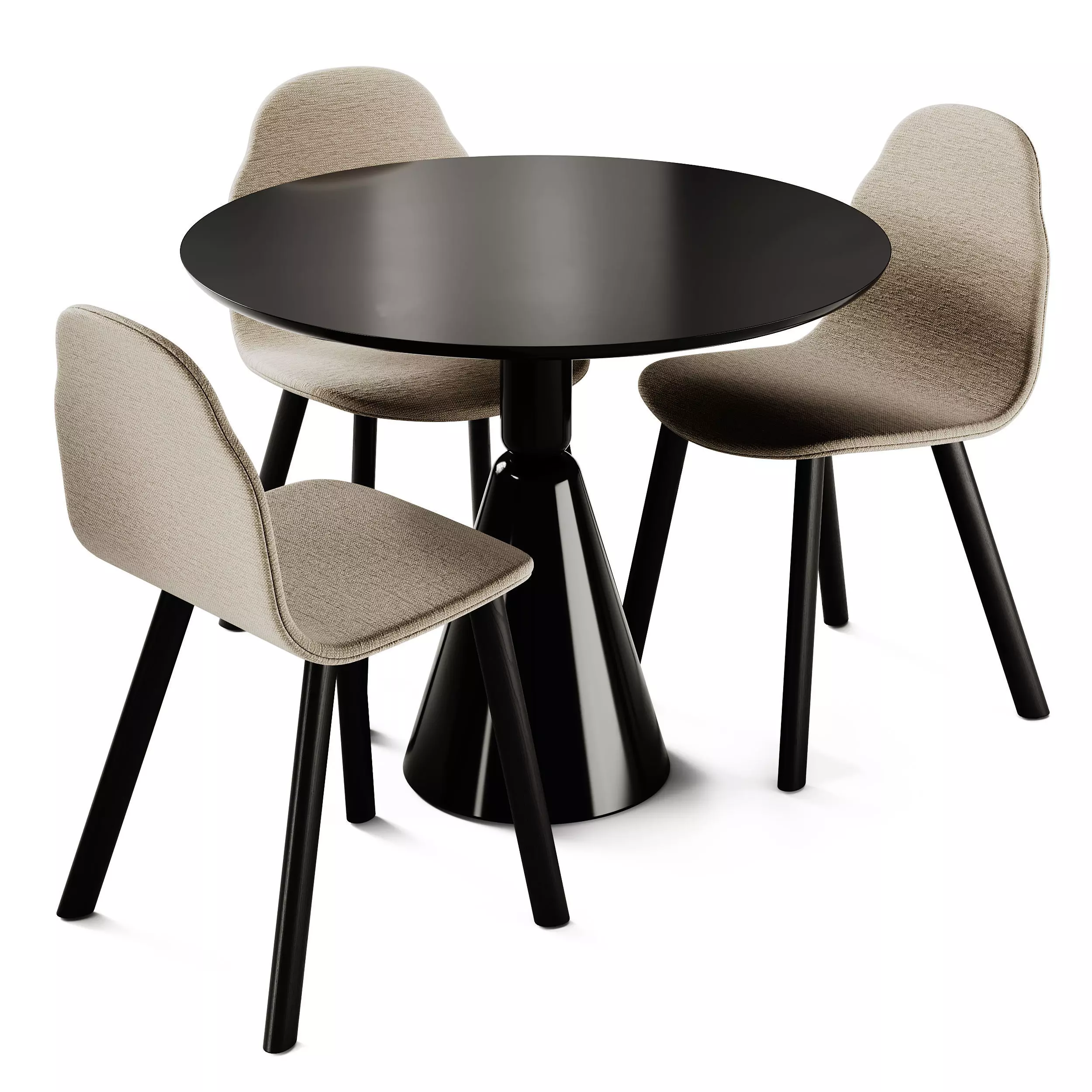 Sancal Pion Fresno Table and Boby Fabric Chair 3D model_2