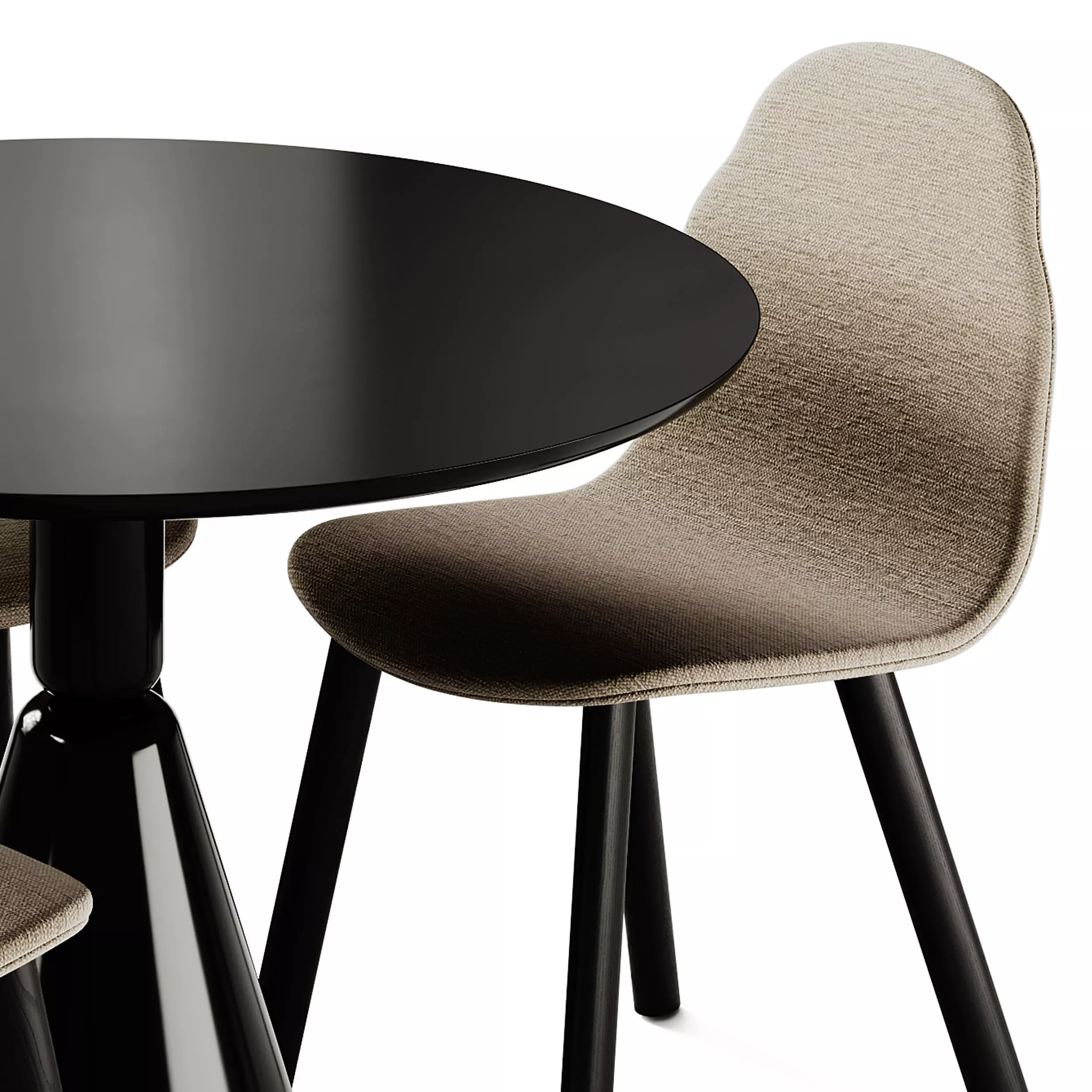 Sancal Pion Fresno Table and Boby Fabric Chair 3D model_4