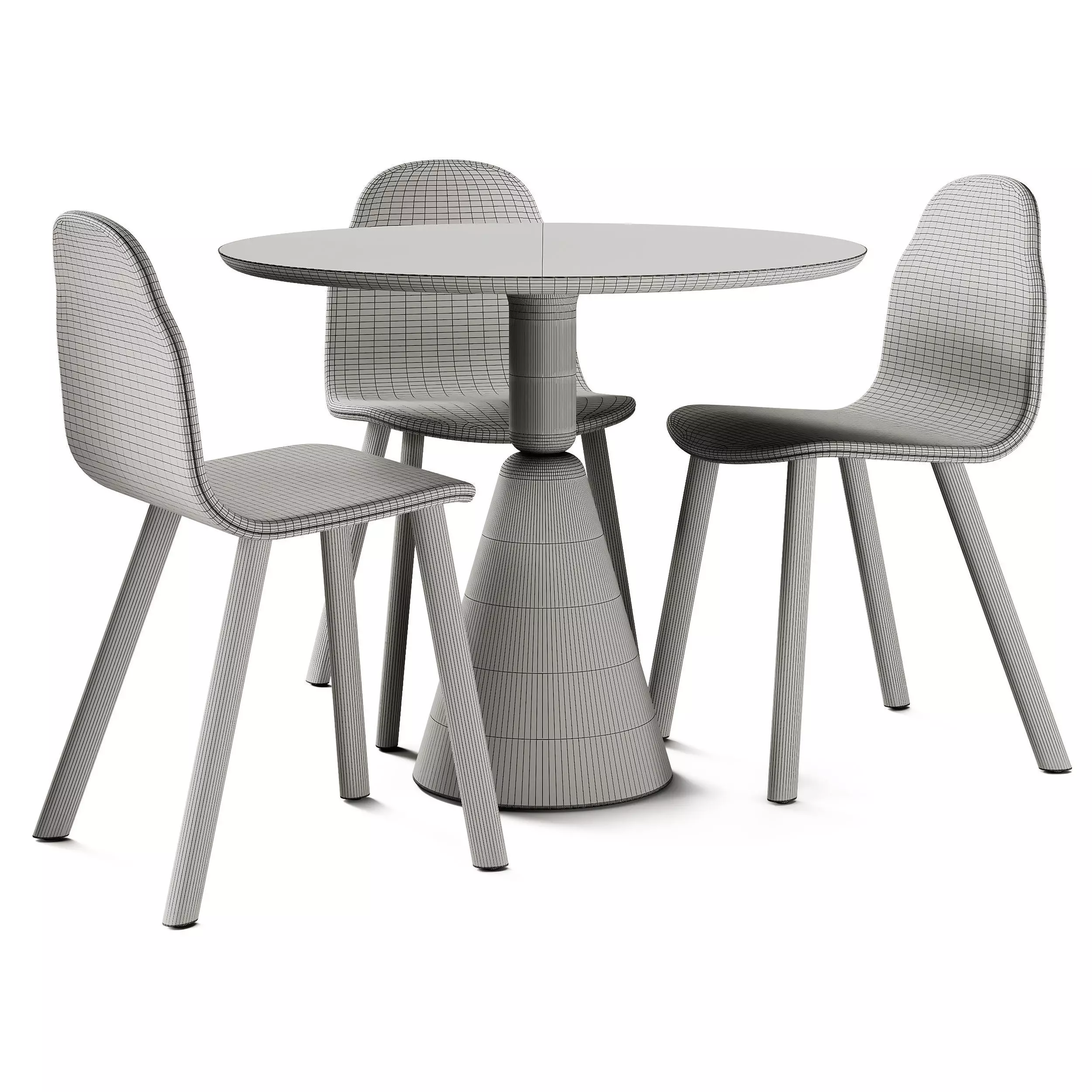Sancal Pion Fresno Table and Boby Fabric Chair 3D model_7