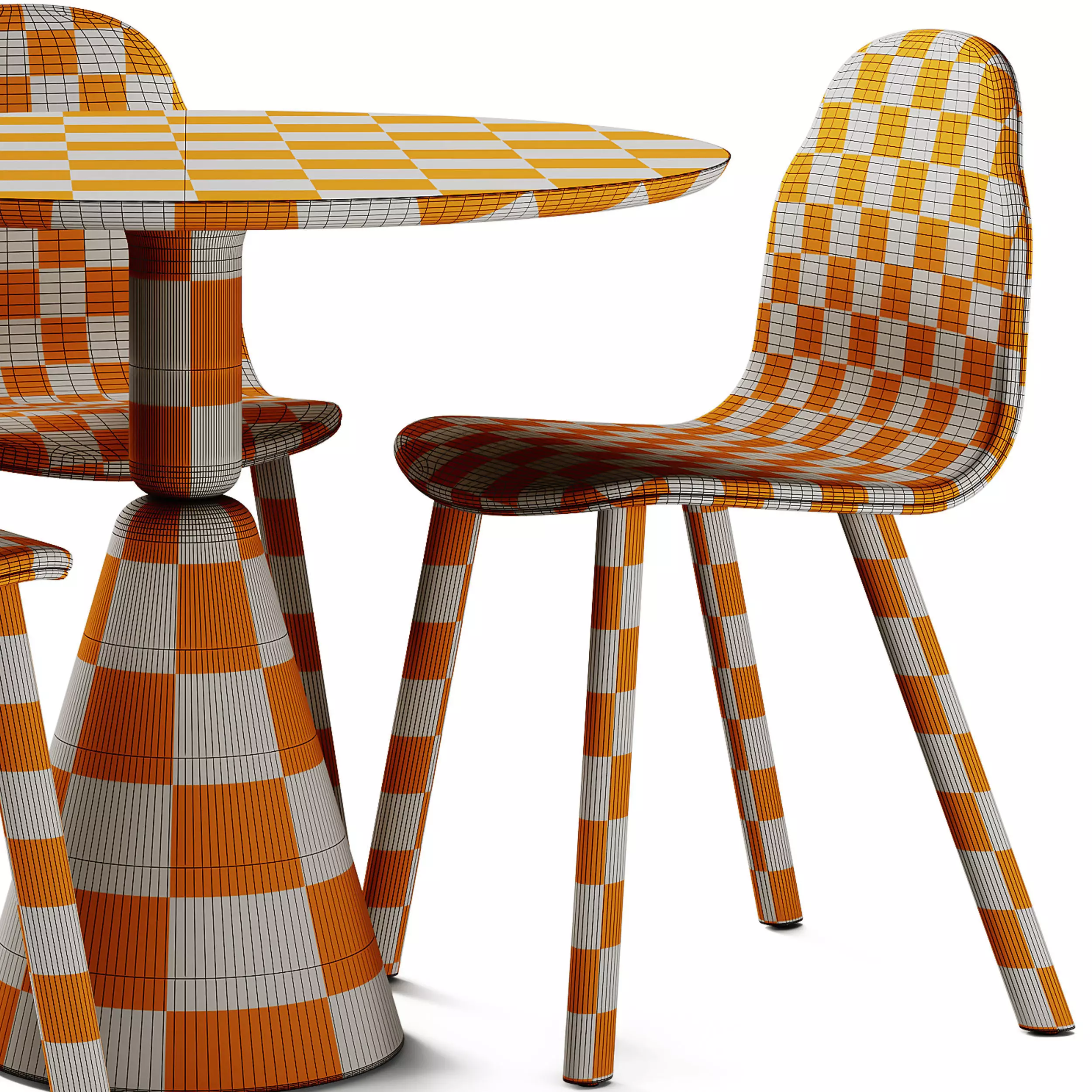 Sancal Pion Fresno Table and Boby Fabric Chair 3D model_10