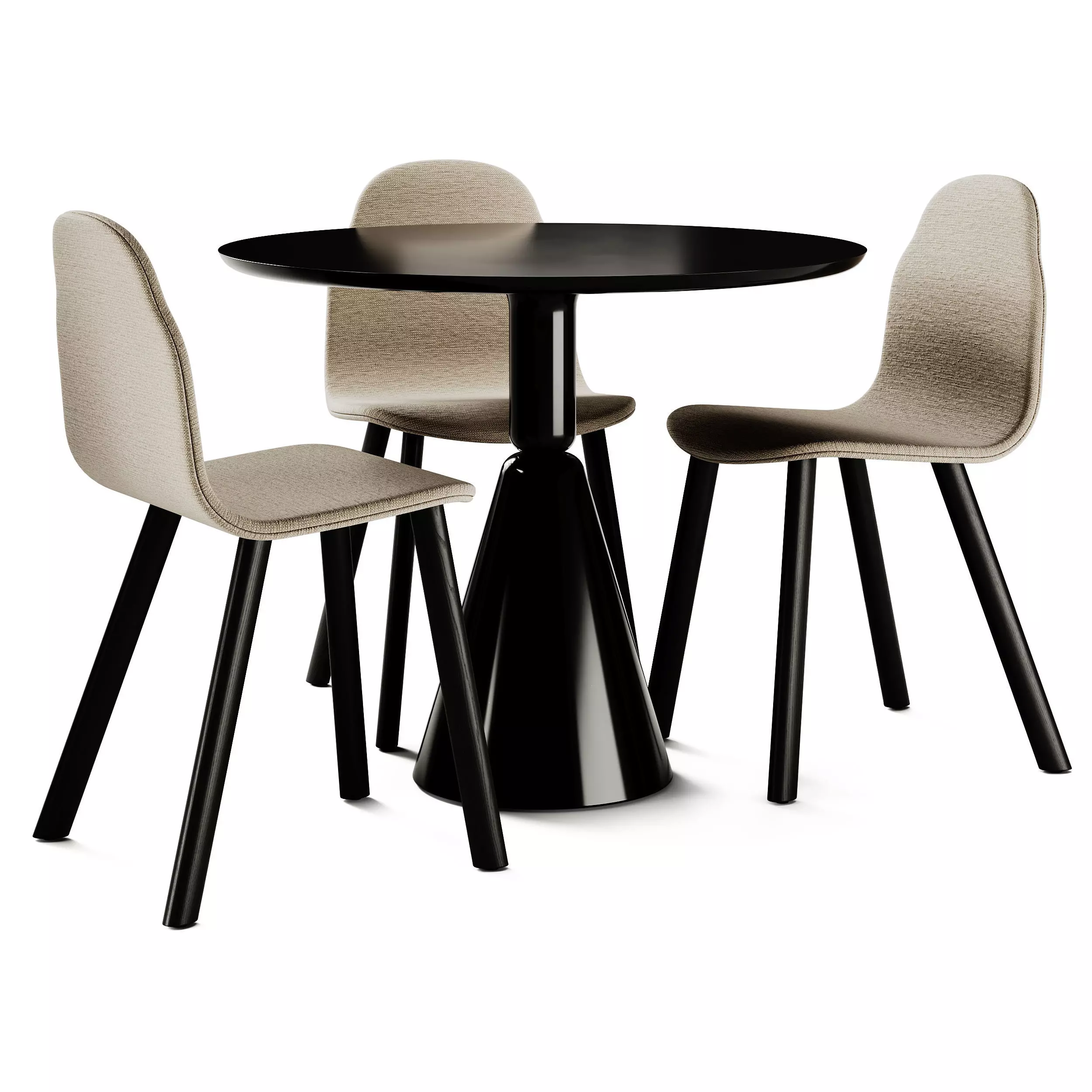 Sancal Pion Fresno Table and Boby Fabric Chair 3D model_0