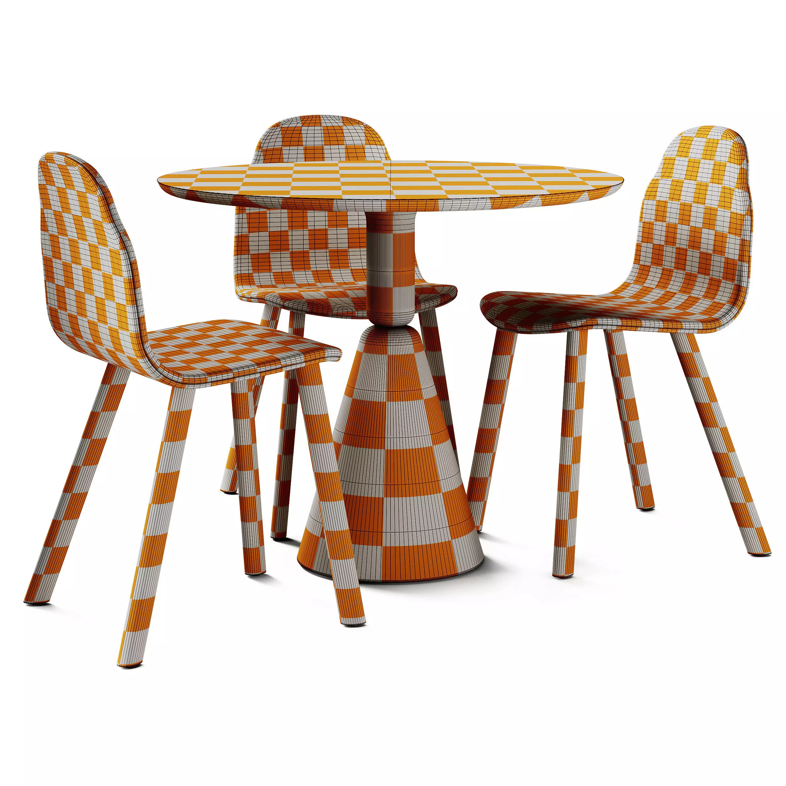 Sancal Pion Fresno Table and Boby Fabric Chair 3D model_8