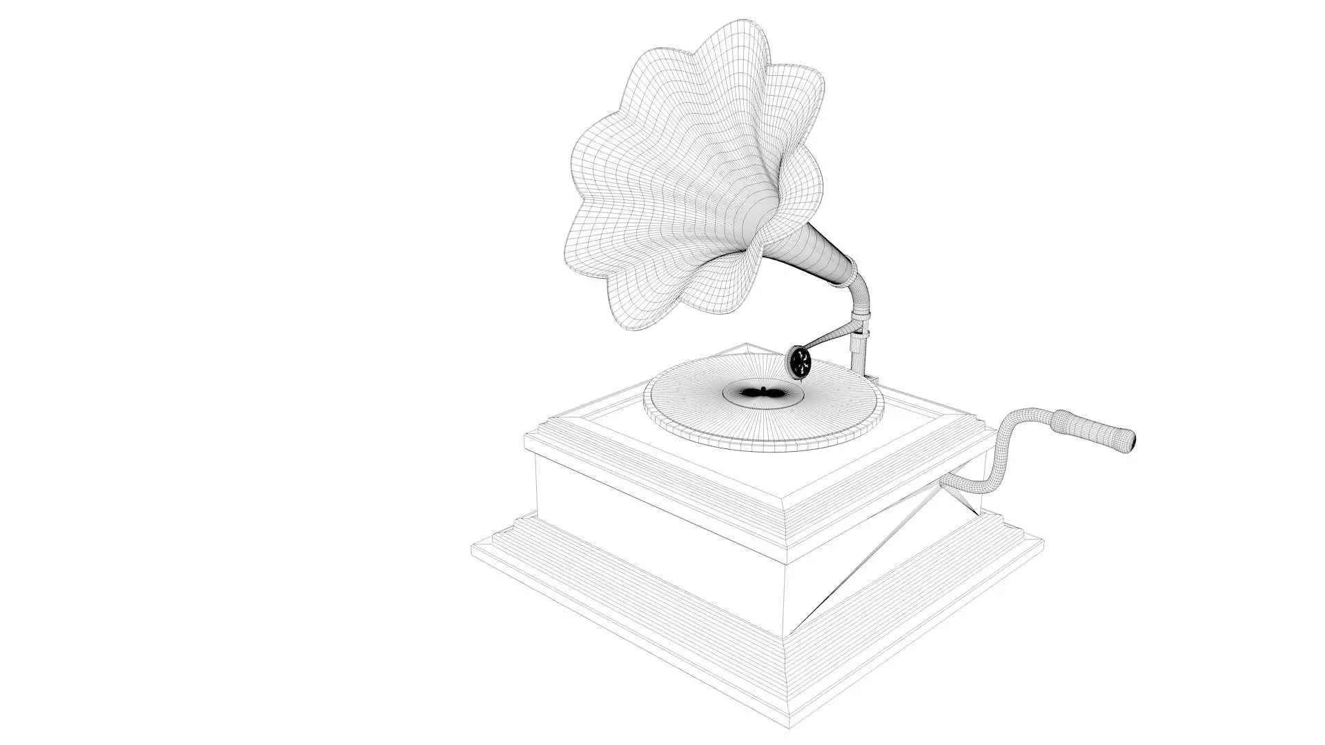 Vintage Phonograph 3D model_23
