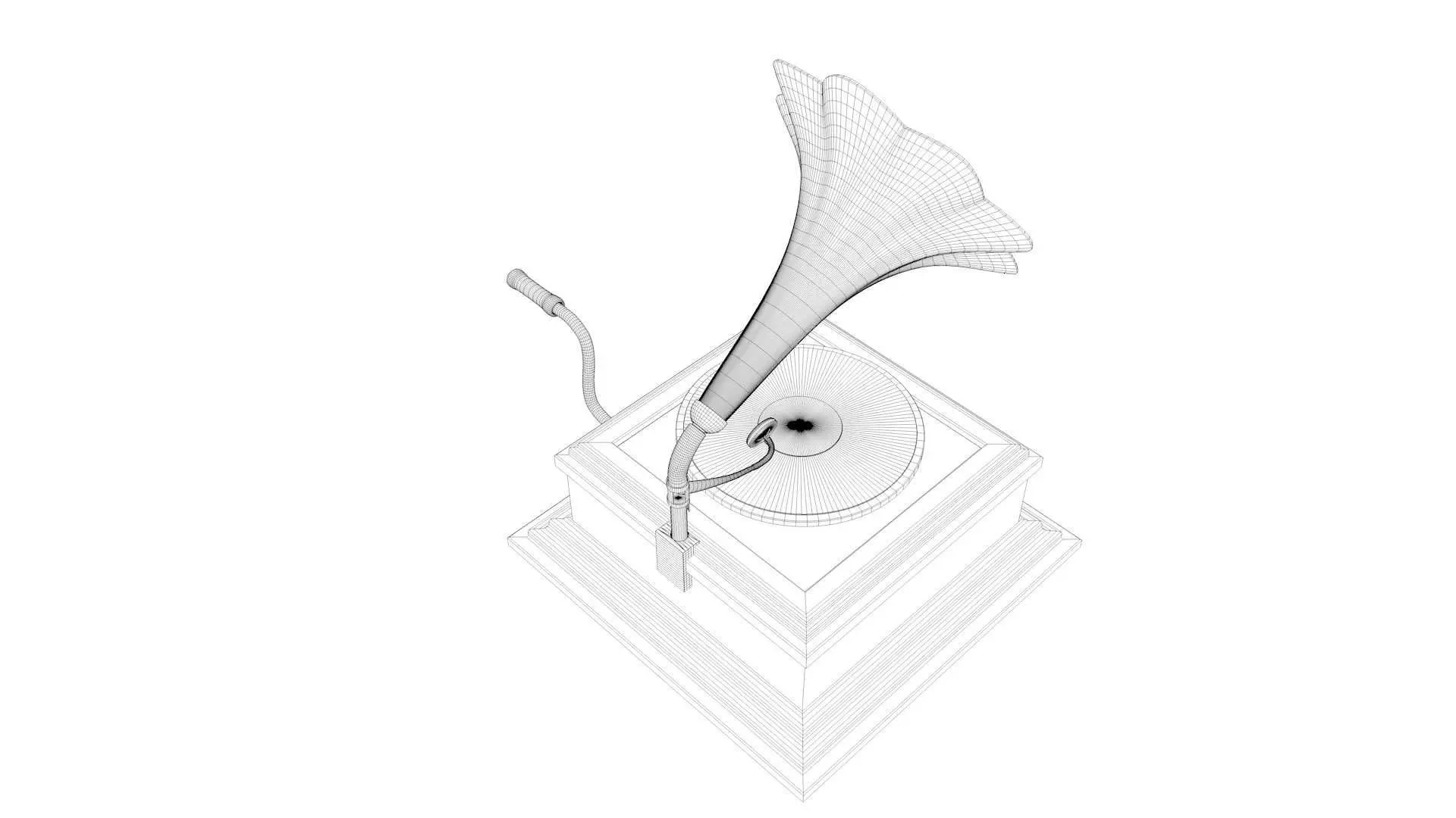 Vintage Phonograph 3D model_25