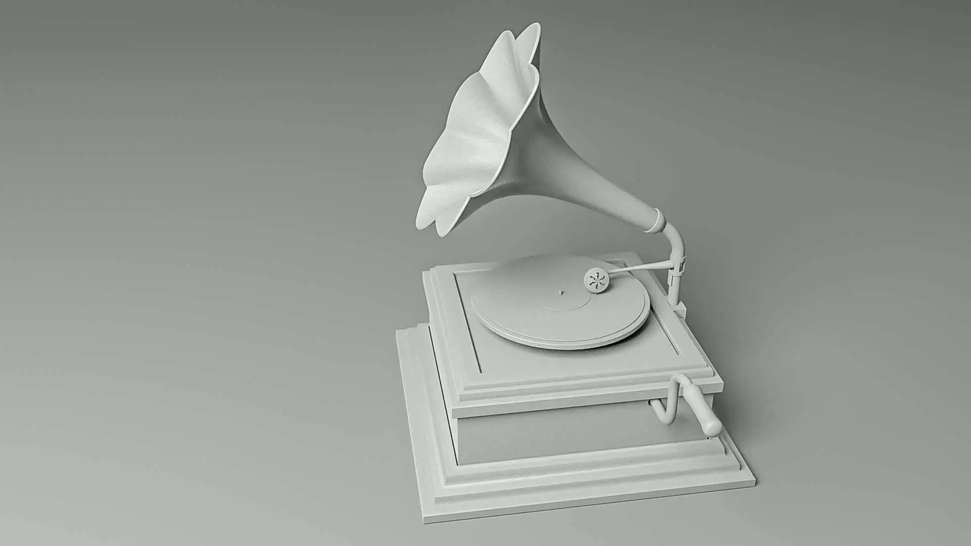 Vintage Phonograph 3D model_12