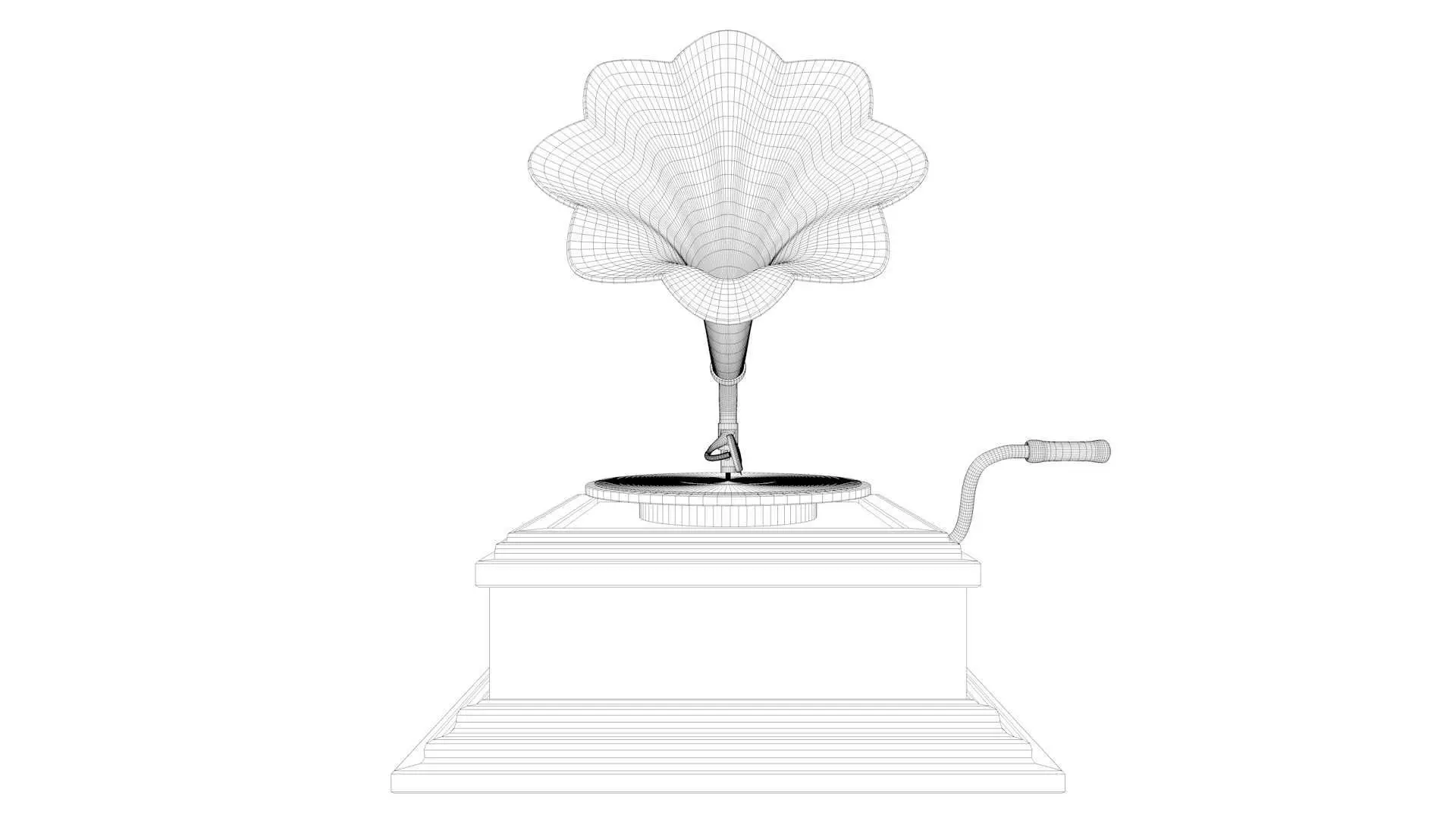 Vintage Phonograph 3D model_28