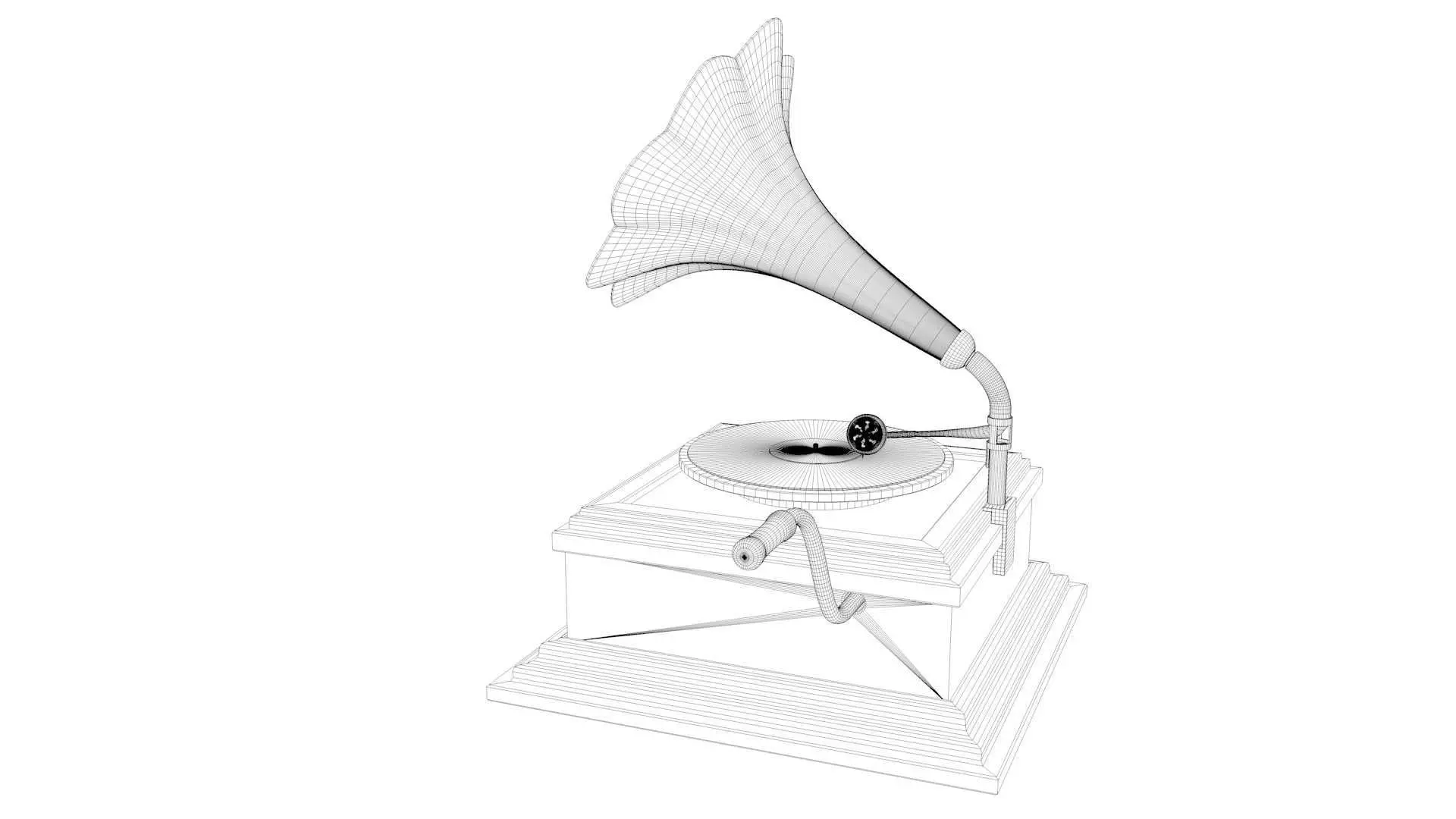 Vintage Phonograph 3D model_26