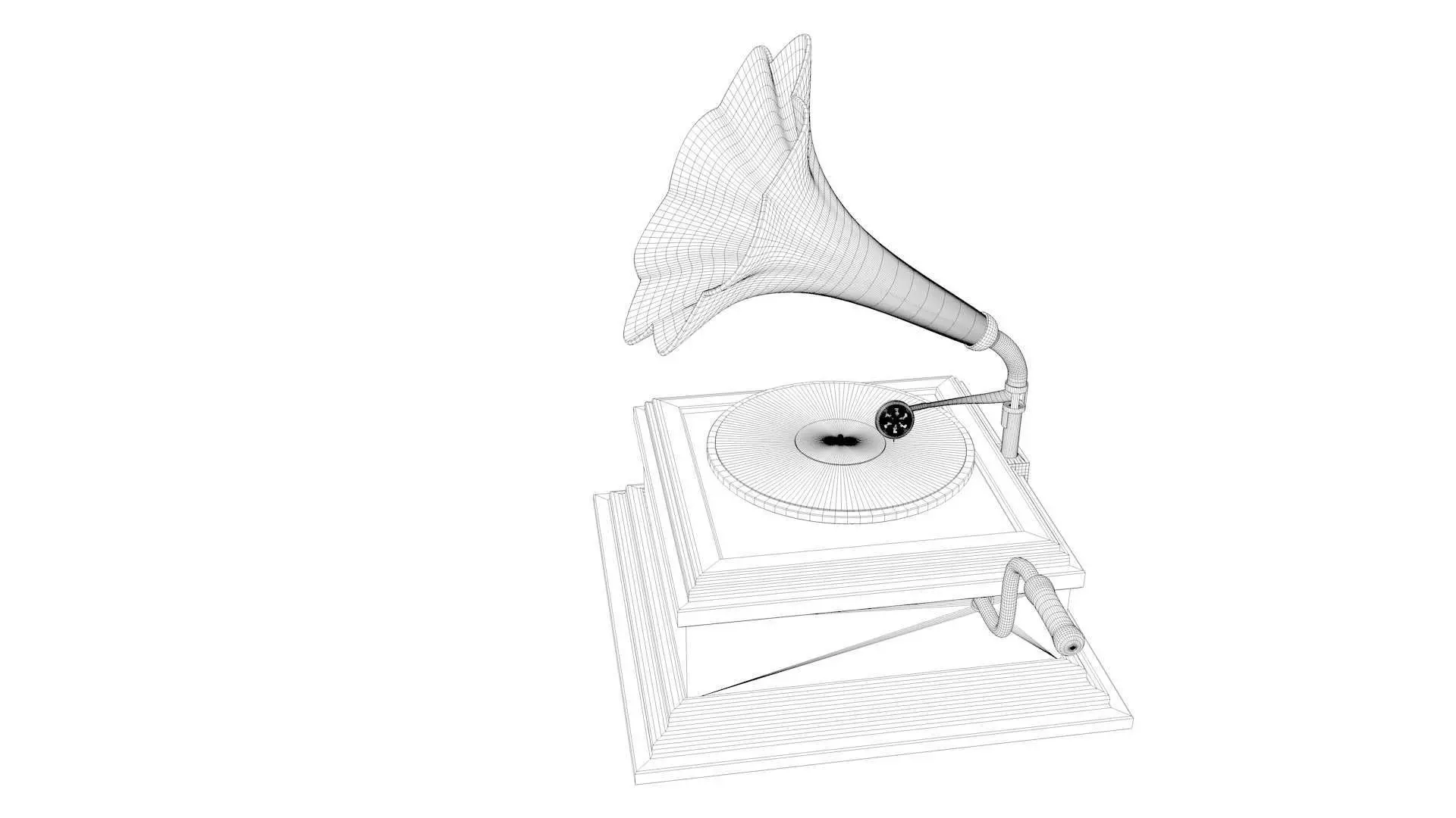 Vintage Phonograph 3D model_31