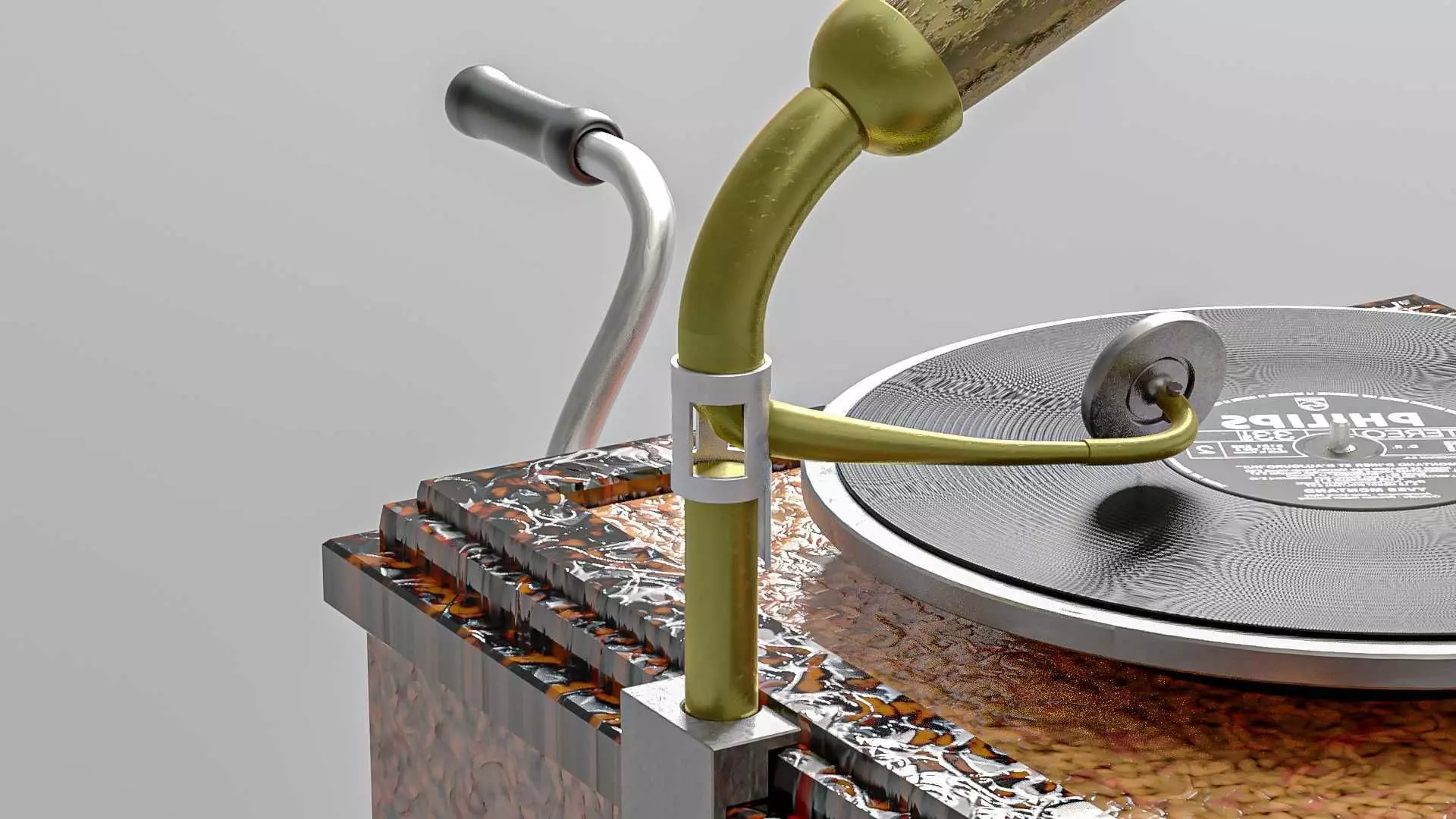 Vintage Phonograph 3D model_10