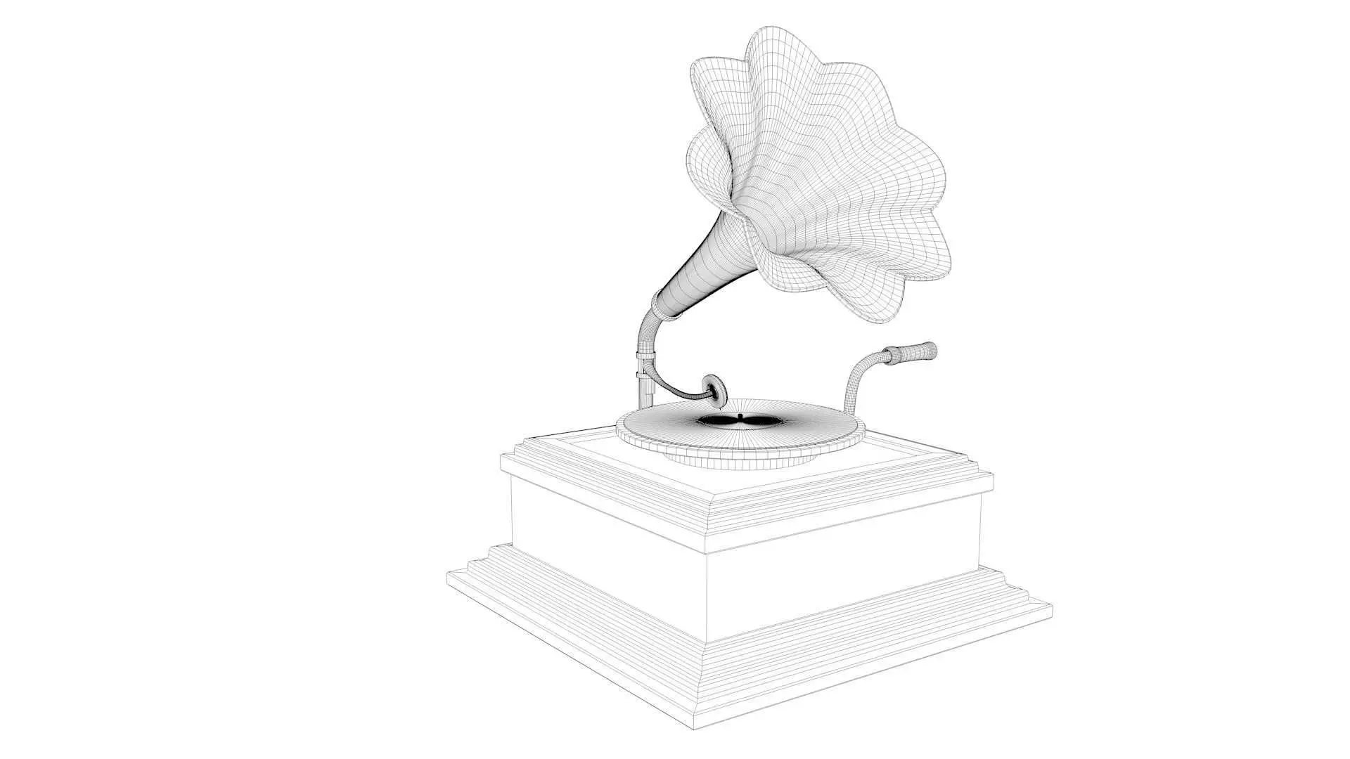 Vintage Phonograph 3D model_32