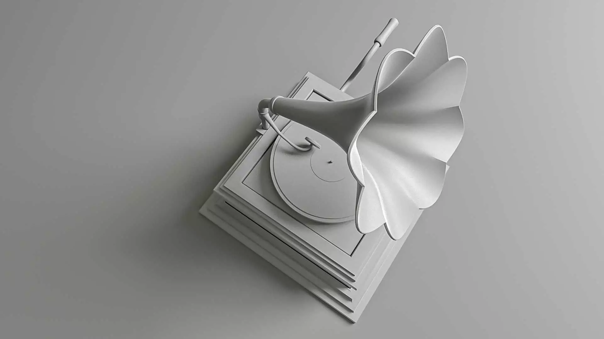 Vintage Phonograph 3D model_16