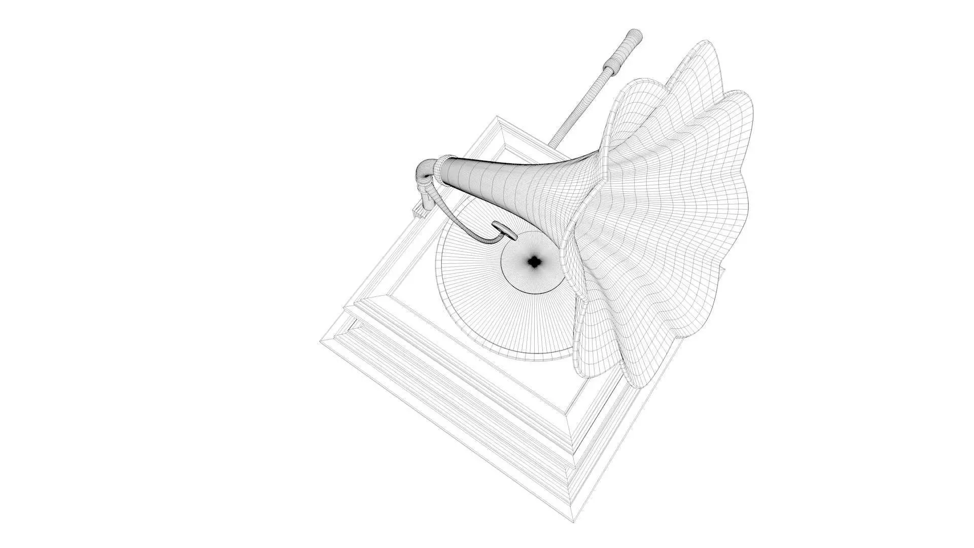 Vintage Phonograph 3D model_35