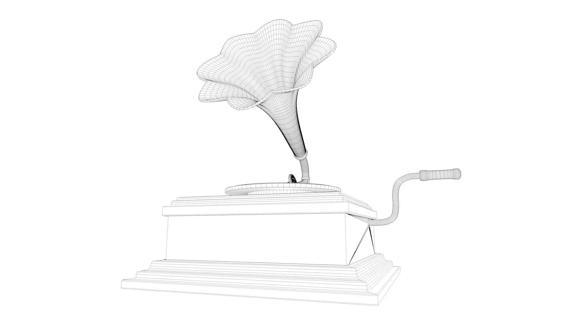 Vintage Phonograph 3D model_36