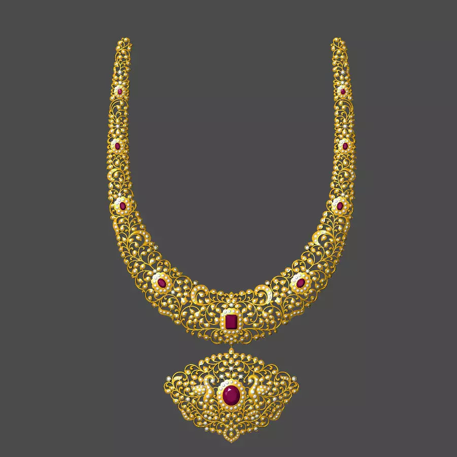 GOLD NECKLACE 3D print model_0