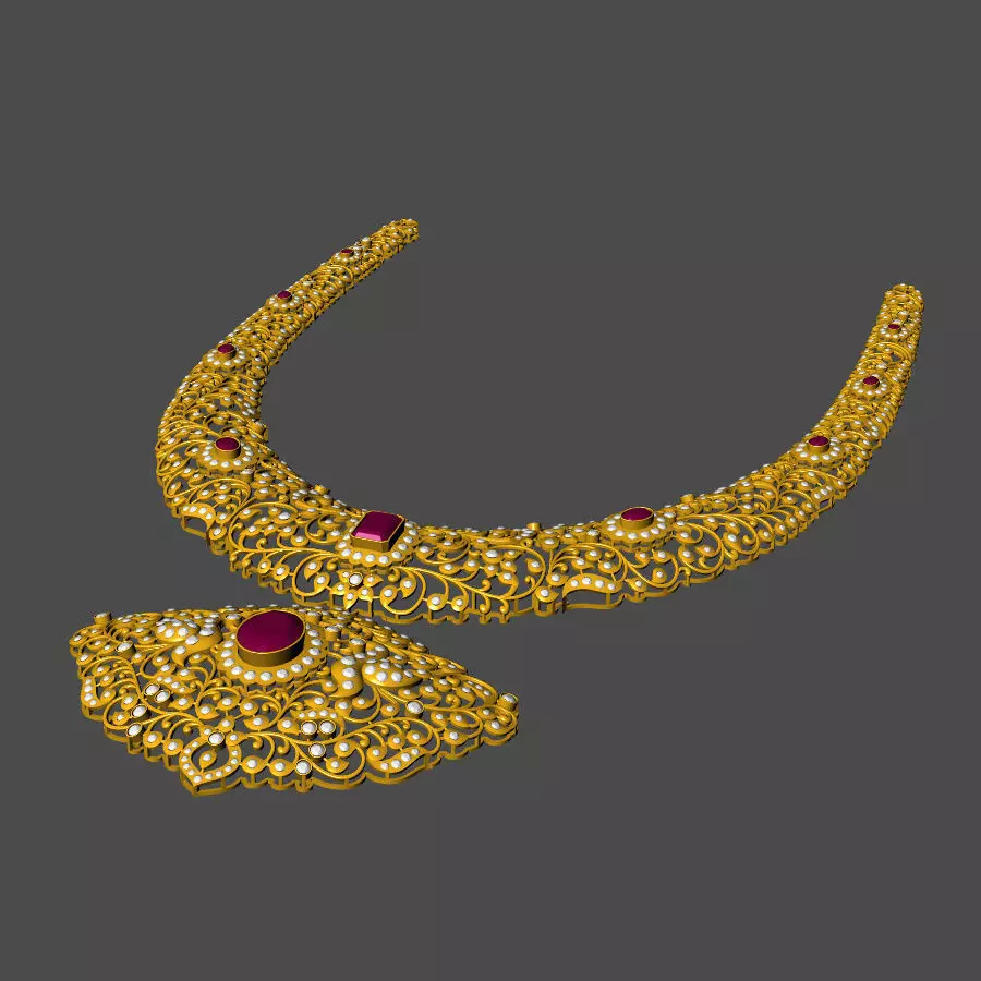 GOLD NECKLACE 3D print model_1