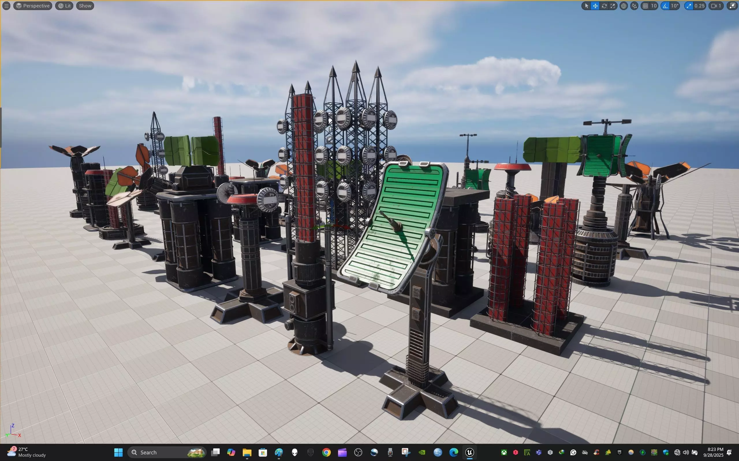 Sci-Fi Antenna Mega Collection Pack Low-poly 3D model_9