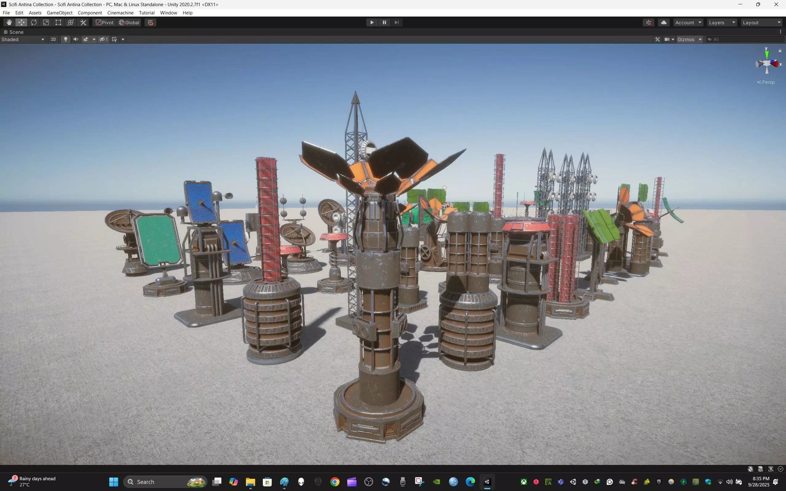 Sci-Fi Antenna Mega Collection Pack Low-poly 3D model_21